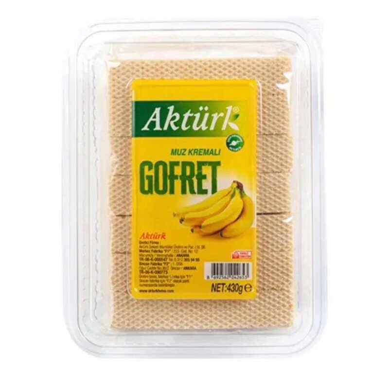 AKTÜRK GOFRET MUZLU 430GR*16 - 1