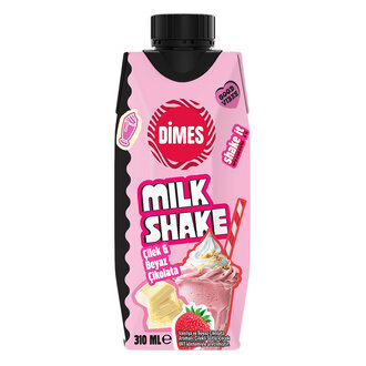 DİMES MİLKSHAKE ÇİLEK-VANİLYA 0,31 L. - 1