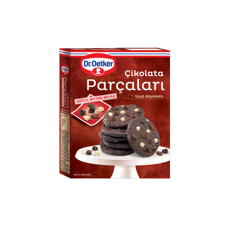 DR.OETKER ÇİKOLATA PARÇALARI - SÜTLÜ, BİTTER, BEYAZ 70 G - 1