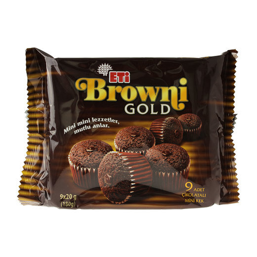 ETİ BROWNI GOLD KAKAOLU MİNİ 180GX12KL - 1