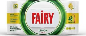 FAIRY YÜZEY TEMİZLİK MENDİLİ LİMON YAĞLI 100 LÜ *12
