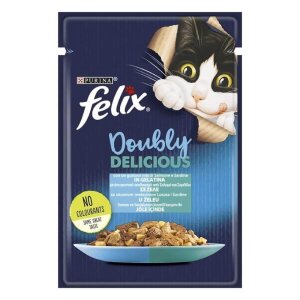 FELIX ÇİFTE LEZZET SARDALYA SOMON KEDİ YAŞ MAMA 85GRx26