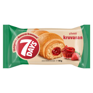KENT 7DAYS  ÇİLEKLİ KRUVASAN 60 GR *24