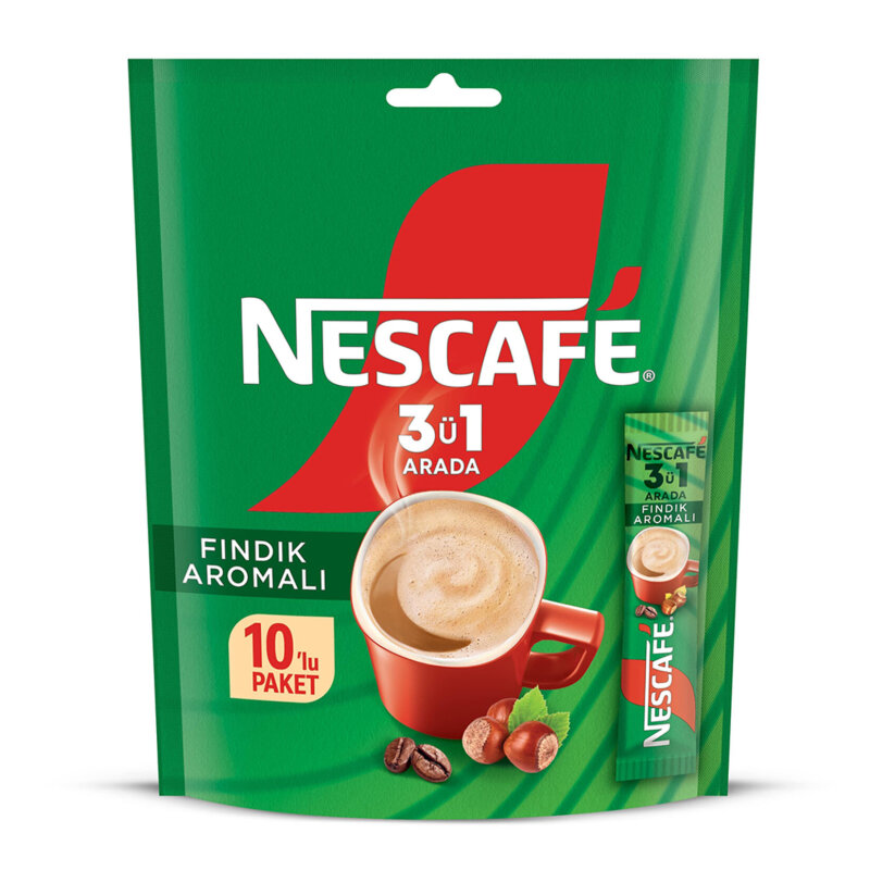 NESCAFE 3 Ü 1 ARADA FINDIK AROMALI 10 LU MP - 1