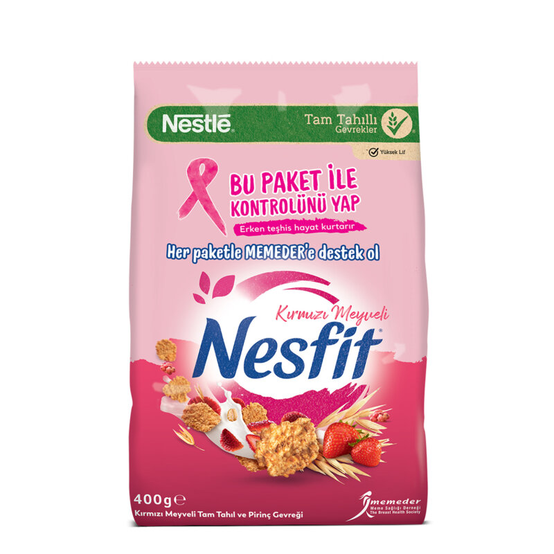 NESFİT KIRMIZI MEYVELİ MISIR GEVREĞİ 12X400G - 1