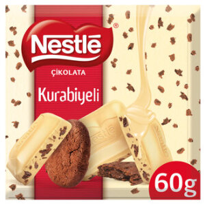 NESTLE TABLET BEYAZ ÇİKOLATALI KURABİYE KARE(6X60G)TR