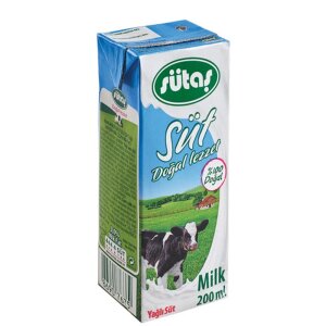 SÜTAŞ SÜT YARIM YAĞLI 200 ML *27