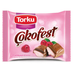 TORKU ÇOKOFEST FRAMBUAZLI SÜTLÜ ÇIK.6X6X55G