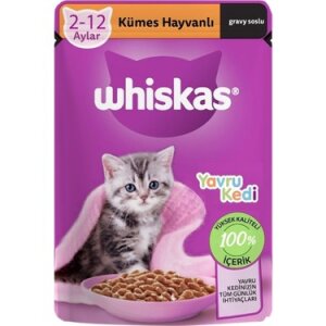 WHİSKAS YAVRU KÜMES HAYVANLI POŞET YAŞ MAMA 85G*28